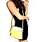 Dome Shaped Two-Tone Multi-Pocket Cross Body