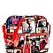 Stylish Magazine Print Front Pocket Tassel Accent Cross Body Bag MH-MB3031