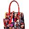 JEWEL-TOP FRAME MAGAZINE PRINT SATCHEL