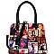 JEWEL-TOP FRAME MAGAZINE PRINT SATCHEL