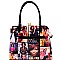 JEWEL-TOP FRAME MAGAZINE PRINT SATCHEL