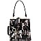 JEWEL-TOP MAGAZINE PRINT PATENT SATCHEL