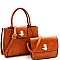 3 IN 1 FLIP LOCK STUDDED SATCHEL SET