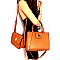 3 IN 1 FLIP LOCK STUDDED SATCHEL SET