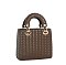Woven Top Handle Satchel