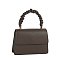 Ruched Top Handle Satchel