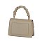 Ruched Top Handle Satchel