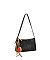 Orange Charm Woven Shoulder Bag