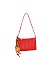 Orange Charm Woven Shoulder Bag