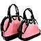 Bee Charm Patent 2 in 1 Twin Dome Satchel SET MH-MP7262