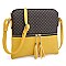 Monogram Print Tassel Accent Cross Body