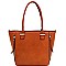 3 in 1 Zipper Accent Tote Cross Body Value SET