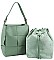 2 IN 1 STYLISH WOVEN SATCHEL WITH LONG STRAP
