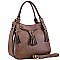 2-Way Chunky Tassel Accent Drawstring Hobo