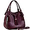 2-Way Chunky Tassel Accent Drawstring Hobo