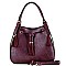 2-Way Chunky Tassel Accent Drawstring Hobo