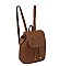 STYLISH WOVEN LEATHER CROSSED DRAWSTRING BACKPACK