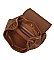 STYLISH WOVEN LEATHER CROSSED DRAWSTRING BACKPACK