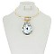 Large Crystal Teardrop Necklace MEZN1005