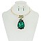 Large Crystal Teardrop Necklace MEZN1005