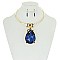 Large Crystal Teardrop Necklace MEZN1005
