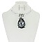 Large Crystal Teardrop Necklace MEZN1005