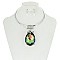 Large Crystal Teardrop Necklace MEZN1005