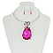 Large Crystal Teardrop Necklace MEZN1005
