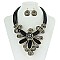 Spiral Flower Statement Necklace Set MEZN1520