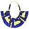 AFRICAN PRINT FABRIC BIB STATEMENT NECKLACE