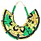 AFRICAN PRINT FABRIC BIB STATEMENT NECKLACE