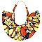AFRICAN PRINT FABRIC BIB STATEMENT NECKLACE