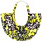 AFRICAN PRINT FABRIC BIB STATEMENT NECKLACE