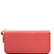 Fashionable Saffiano Double Zip-Around Wristlet Wallet MH-OCKW0095