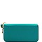 Fashionable Saffiano Double Zip-Around Wristlet Wallet MH-OCKW0095