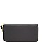Fashionable Saffiano Double Zip-Around Wristlet Wallet MH-OCKW0095