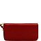 Fashionable Saffiano Double Zip-Around Wristlet Wallet MH-OCKW0095