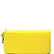 Fashionable Saffiano Double Zip-Around Wristlet Wallet MH-OCKW0095