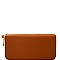 Fashionable Saffiano Double Zip-Around Wristlet Wallet MH-OCKW0095