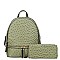2 IN 1 OSTRICH BACKPACK WALLET VALUE SET