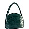 Scallop Croco Print 2-Way Medium Satchel