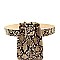 Drawstring Snake Print Fanny Pack with Belt