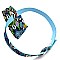 Drawstring Snake Print Fanny Pack with Belt