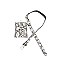 Luminescent Snake Print Dangle Fanny Pack with Belt