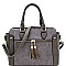 2 in 1 Lizard Pattern Tassel Satchel Cross Body SET