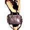 2 in 1 Lizard Pattern Tassel Satchel Cross Body SET