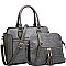 2 in 1 Lizard Pattern Tassel Satchel Cross Body SET