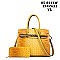 Stylish 2 In 1 Alligator Croc Satchel Wallet Set