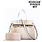 Stylish 2 In 1 Alligator Croc Satchel Wallet Set