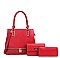 3 IN 1 Quality Satchel - Cross-Body Set With Wallet